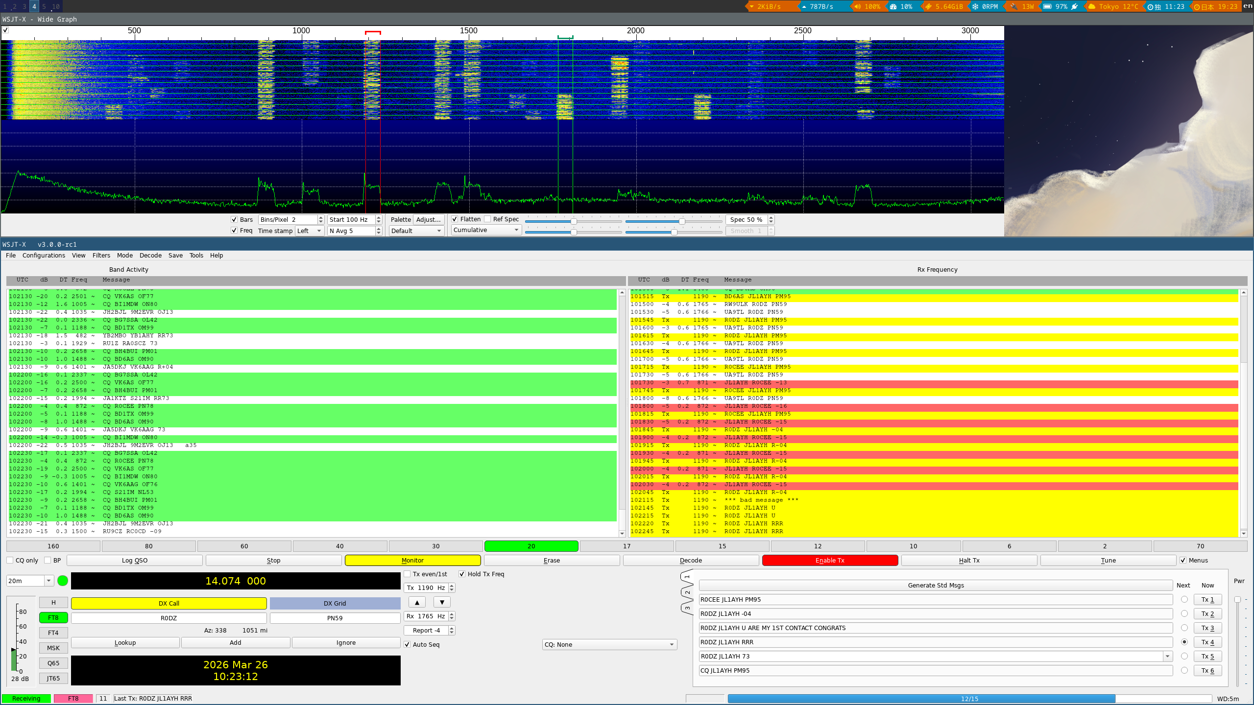 Finally sending FT8