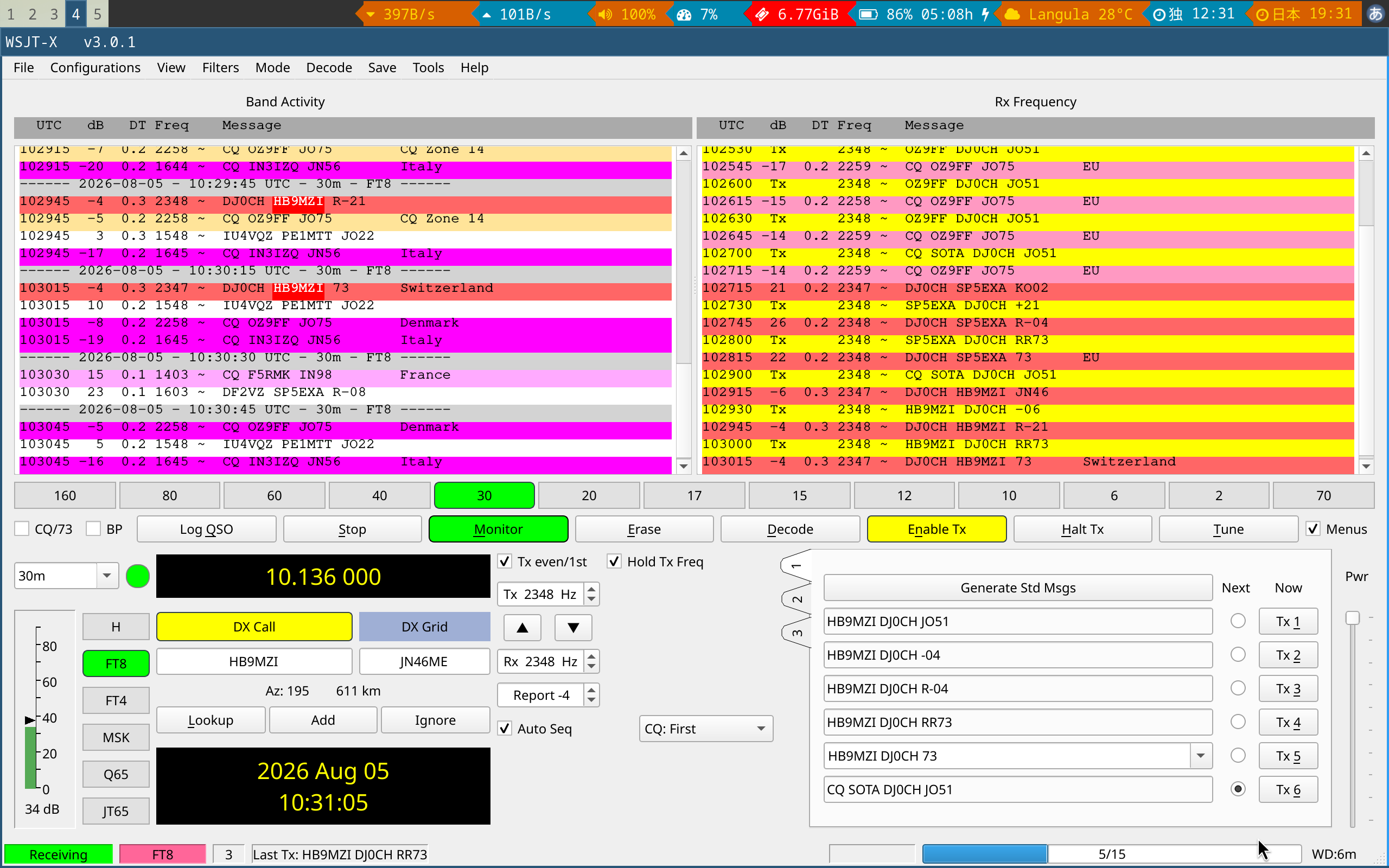 WSJTX software