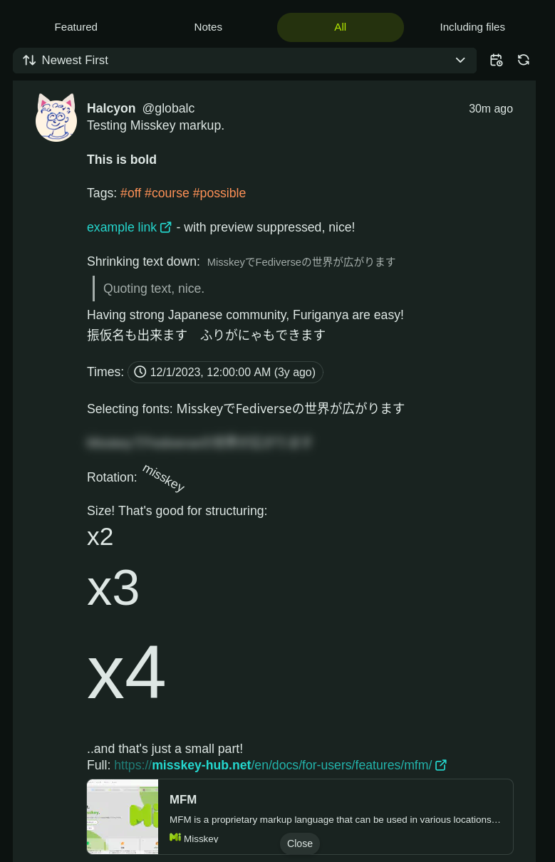 Formatting is quite flexible