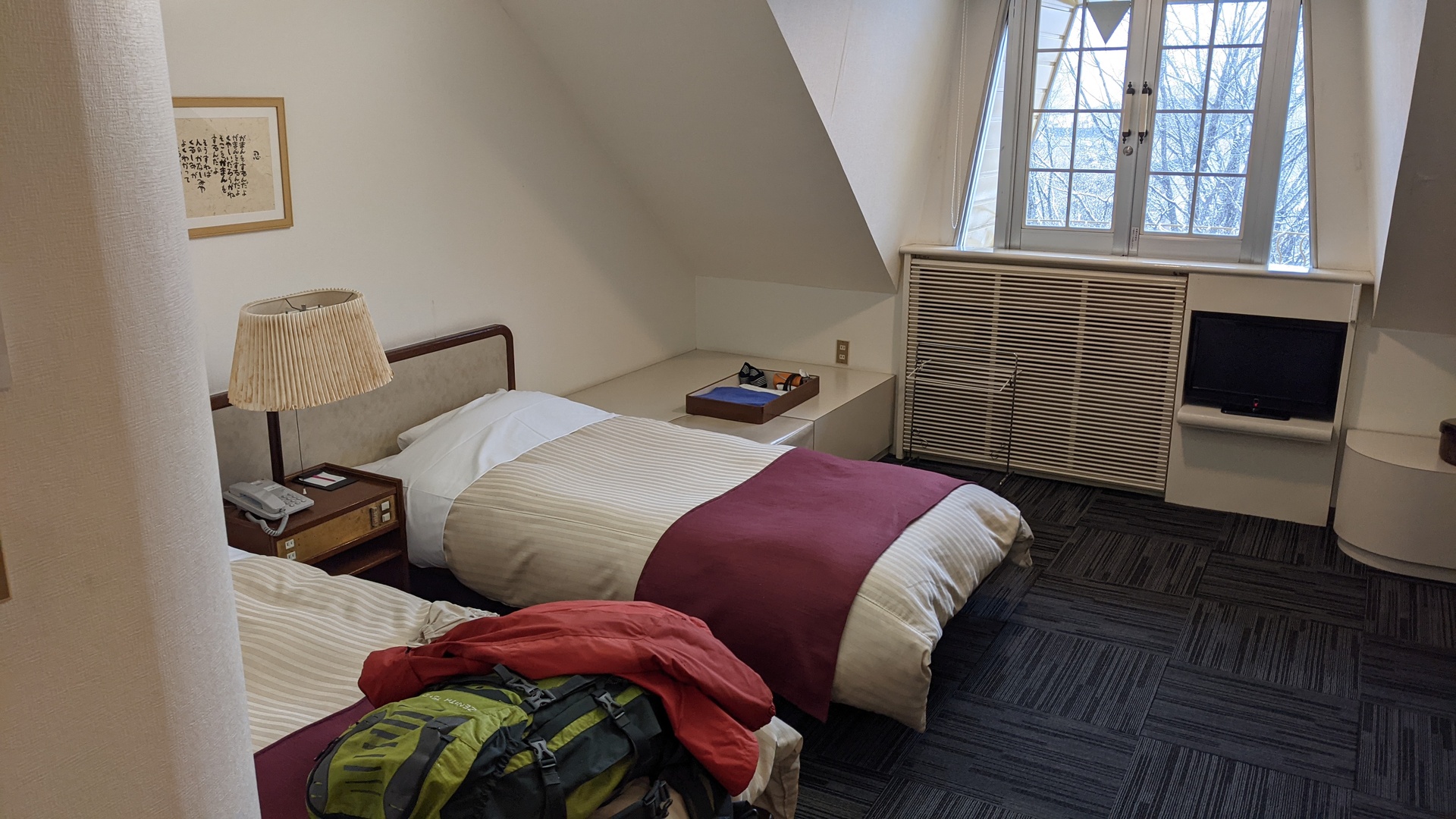 The hotel room