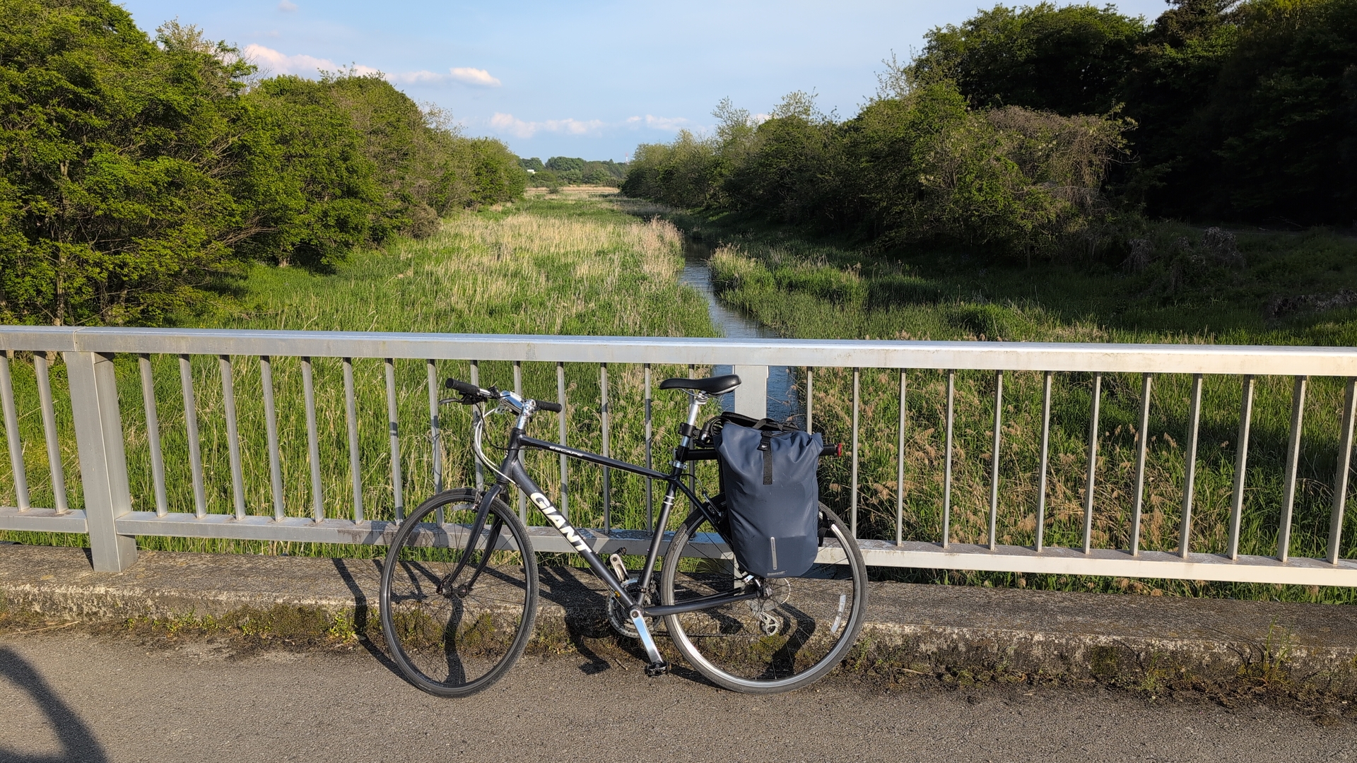 river and bike